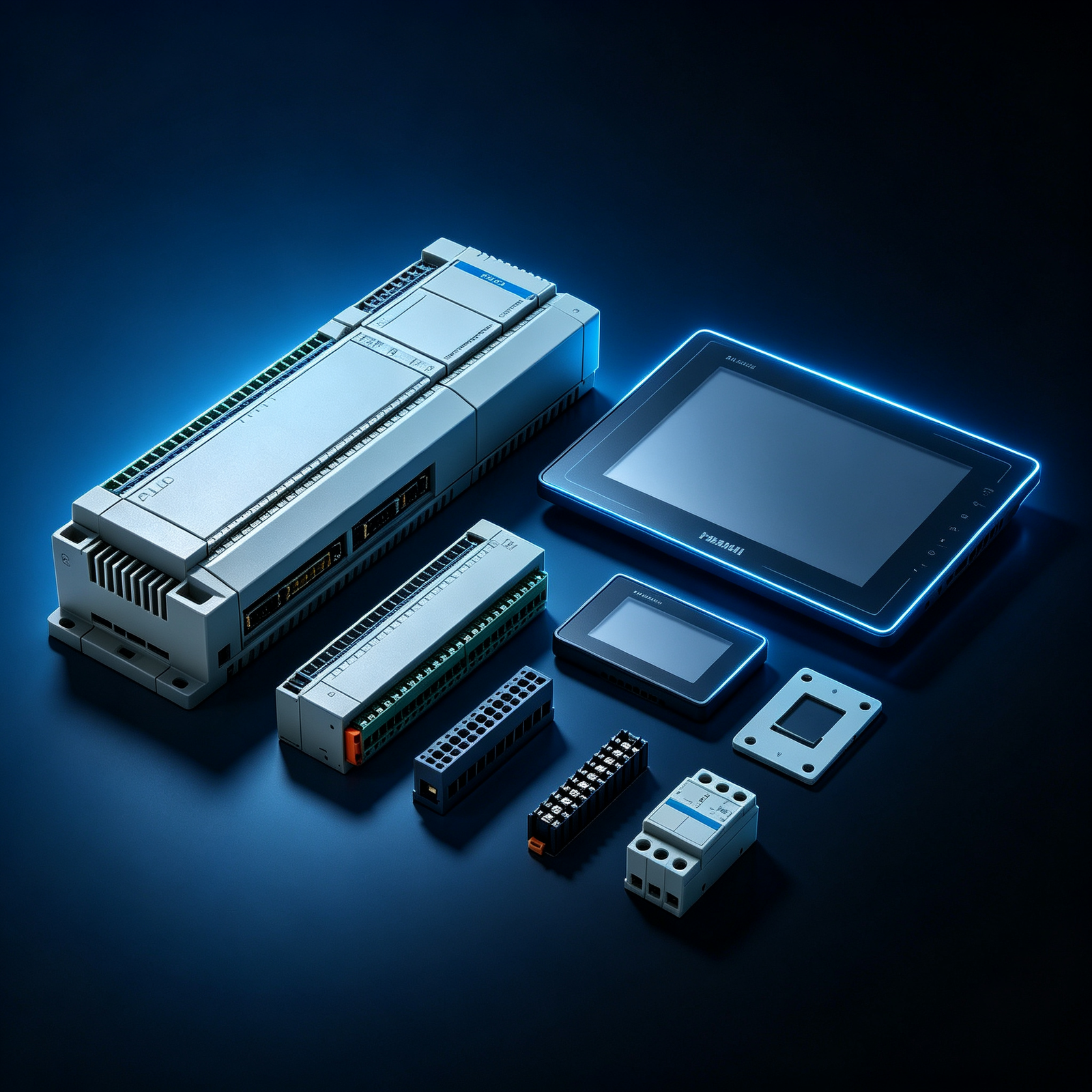 PLC, I/O and HMI category illustration