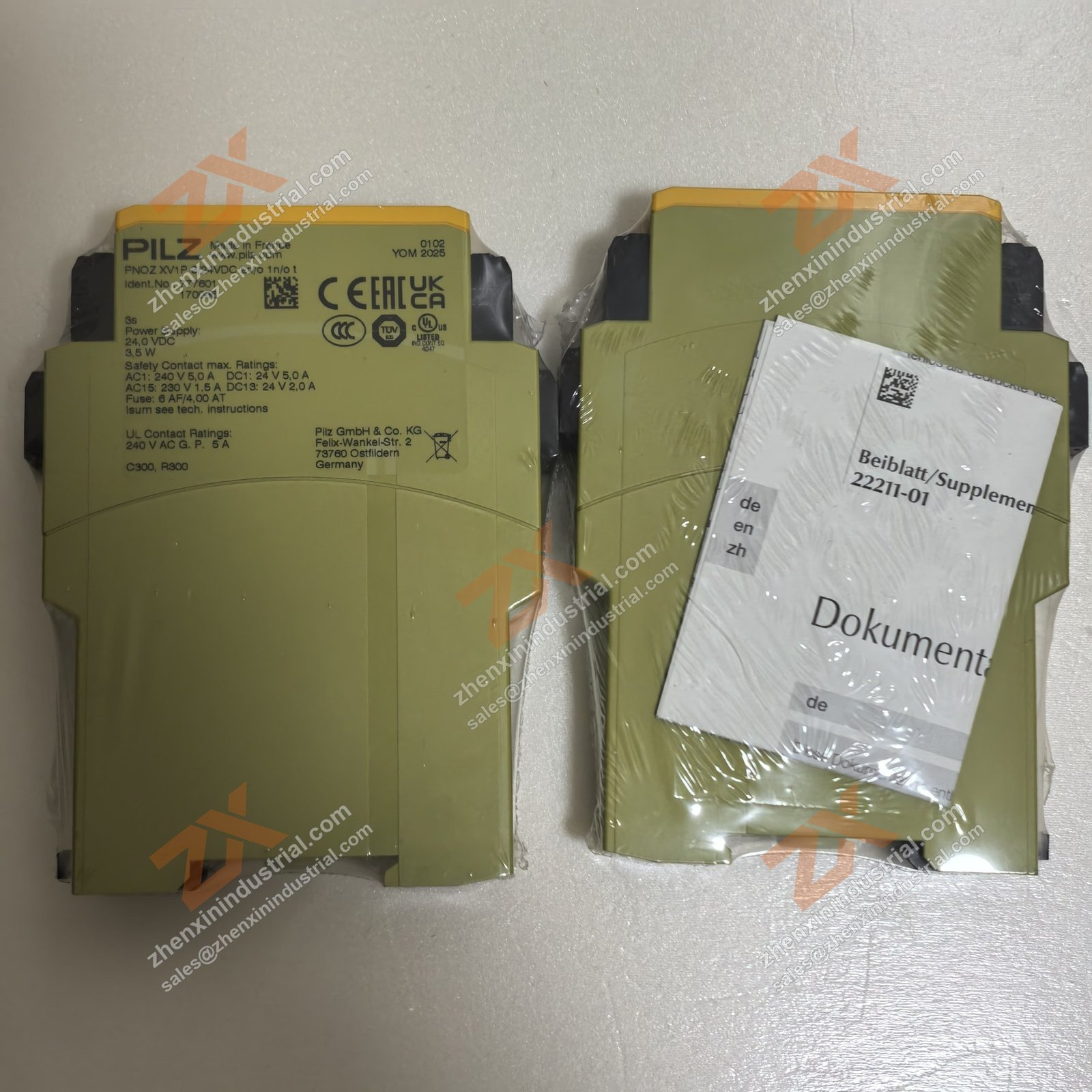 PNOZ XV1P 3/24VDC 2n/o 1n/o t